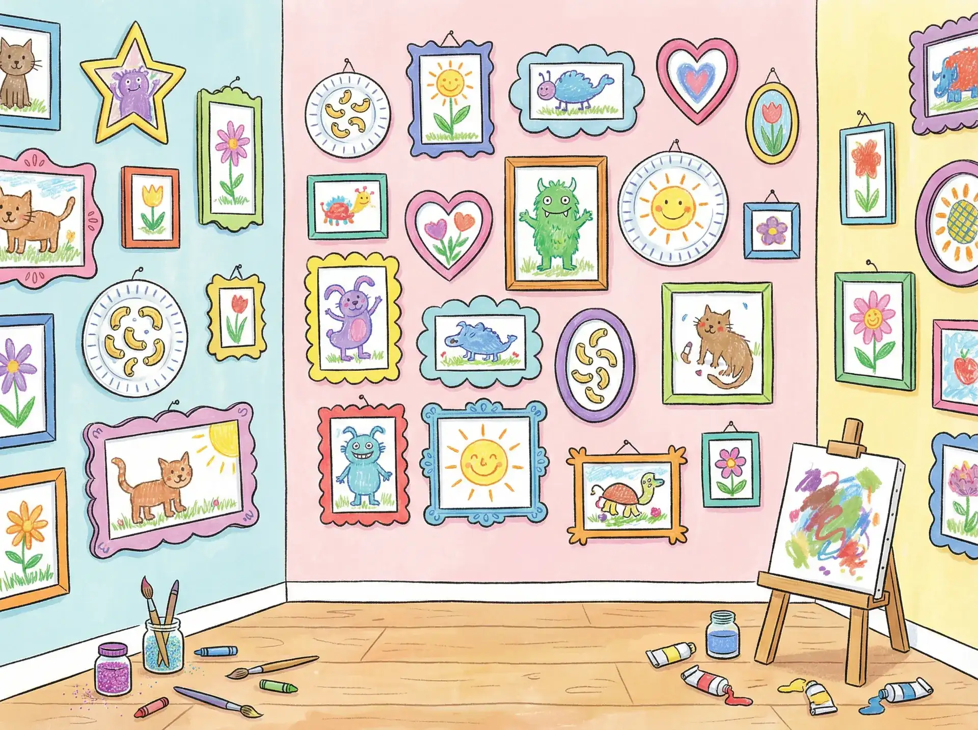 小朋友的彩色画作 - 羞羞动漫 创意展示